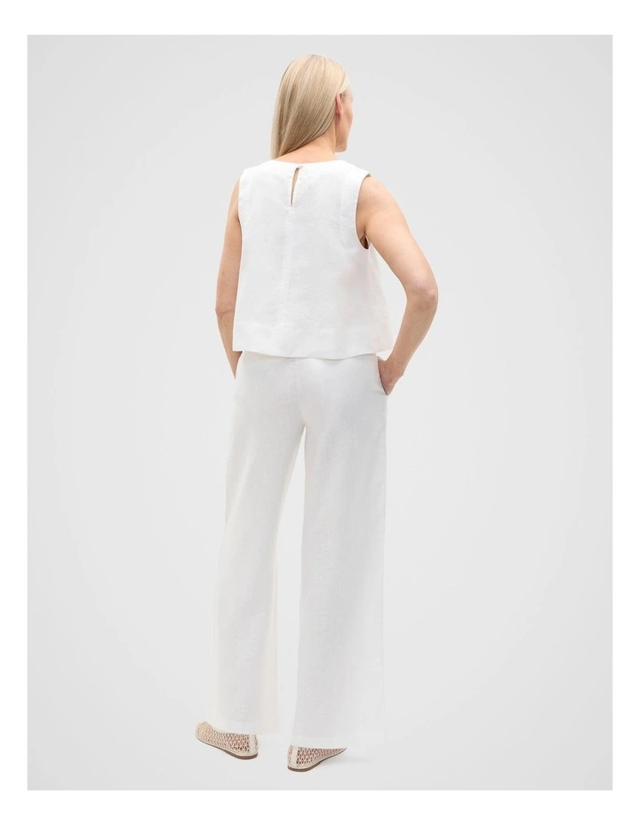 Core Linen Shell Top in Whisper White image 2