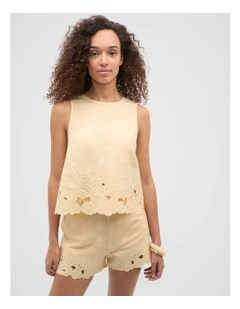 Cutwork Swing Tank in Shortbread