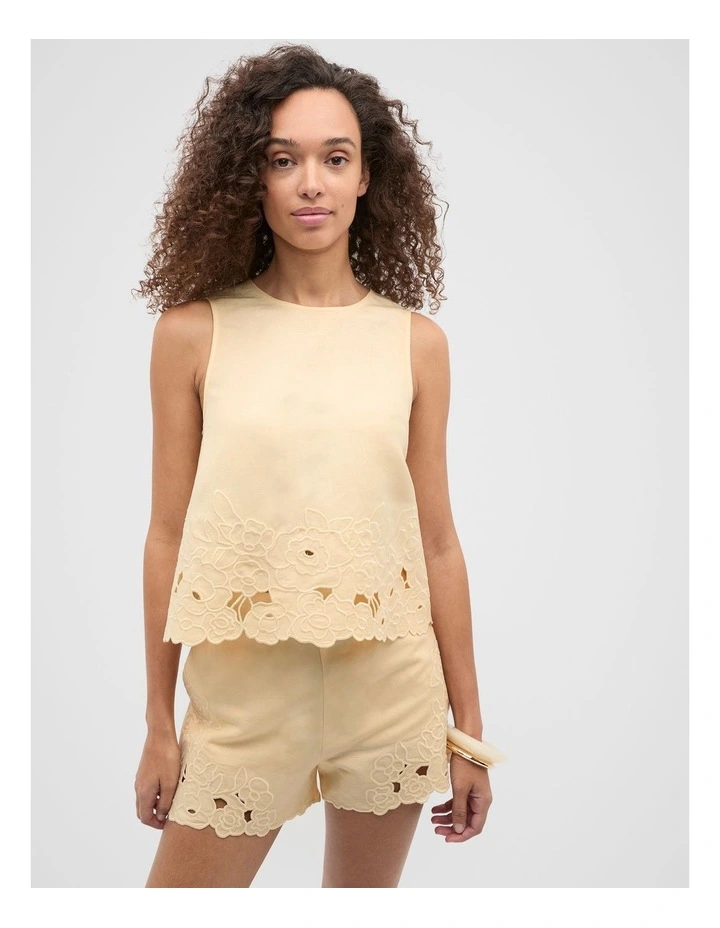 Cutwork Swing Tank in Shortbread image 1