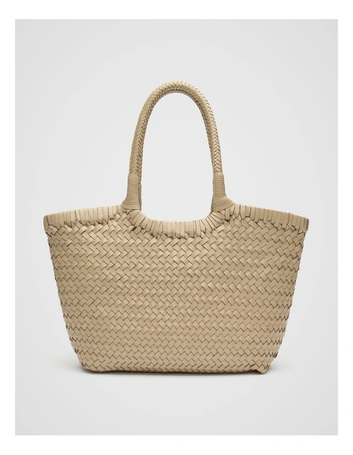 Leather Basket Bag in Rye image 1