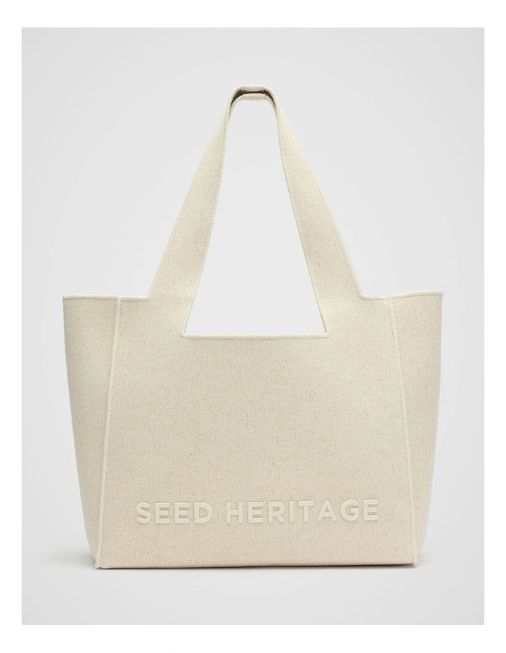 Fabric Logo Tote in Tofu image 1