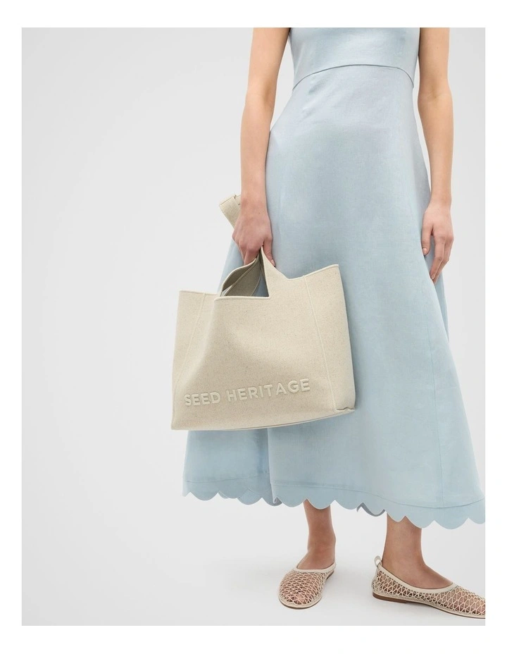 Fabric Logo Tote in Tofu image 2