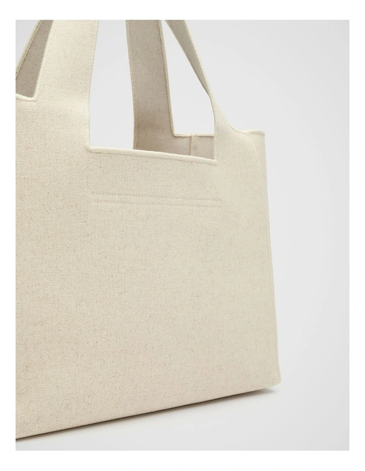 Fabric Logo Tote in Tofu image 3