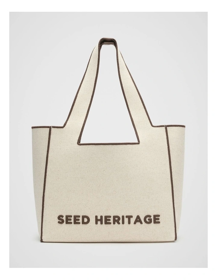 Fabric Logo Tote in Pinecone image 1