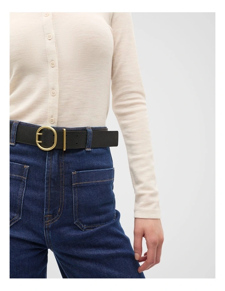 Reese Double Prong Belt in Black image 2