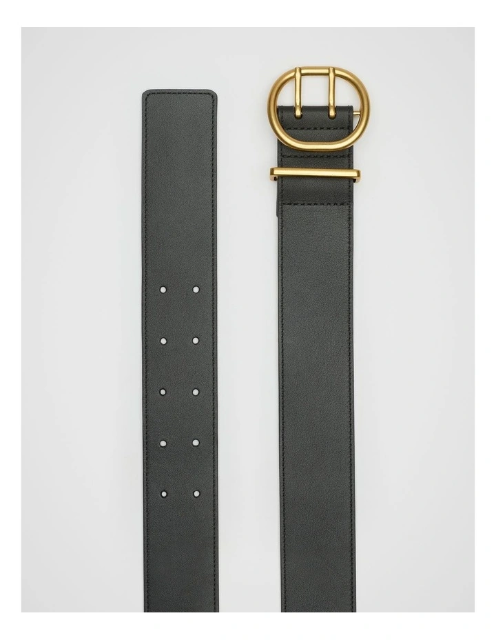 Reese Double Prong Belt in Black image 3