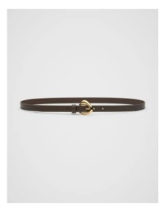 Sia Leather Belt in Chocolate