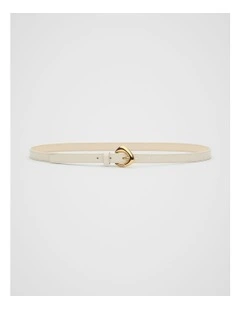 Sia Leather Belt in Tofu