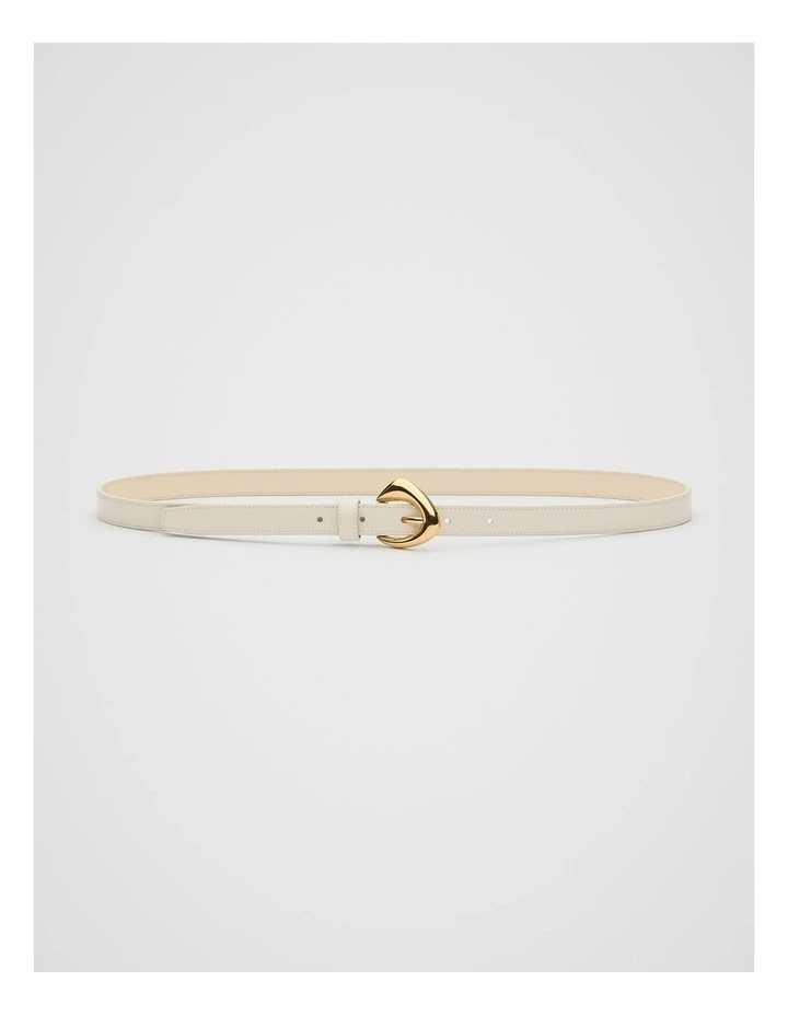 Sia Leather Belt in Tofu image 1