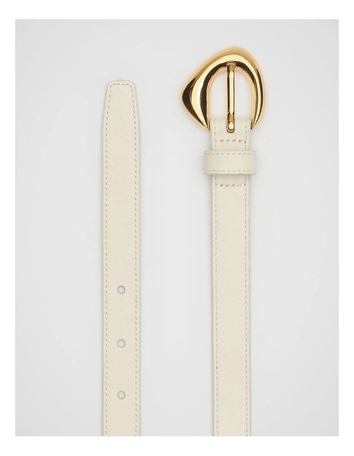 Sia Leather Belt in Tofu image 3