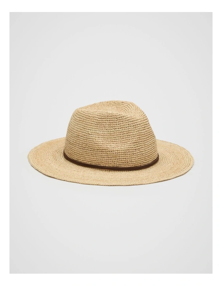 Raffia Fedora in Pinecone image 1
