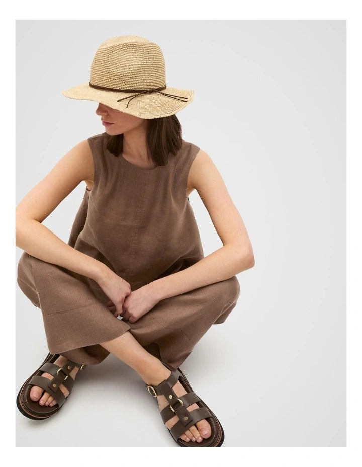 Raffia Fedora in Pinecone image 2