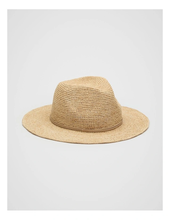 Raffia Fedora in Rye image 1