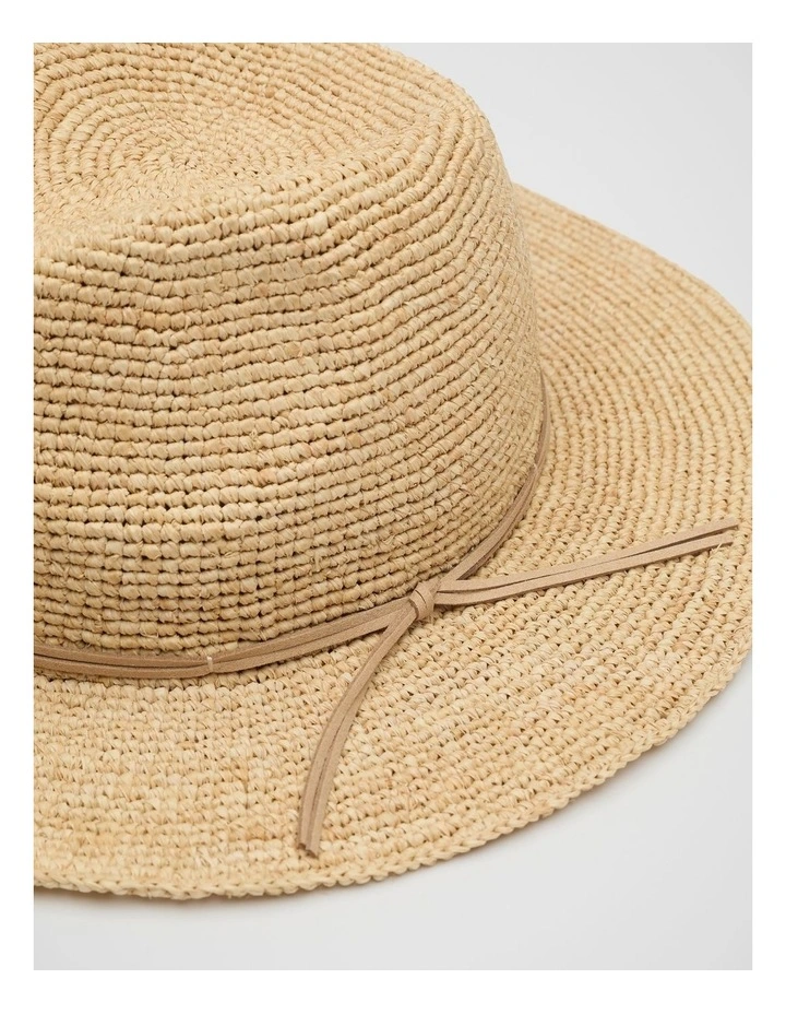Raffia Fedora in Rye image 3