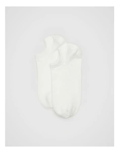 Mini Waffle Sneaker Sock in Cream