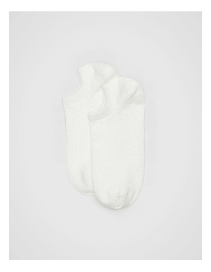 Mini Waffle Sneaker Sock in Cream image 1