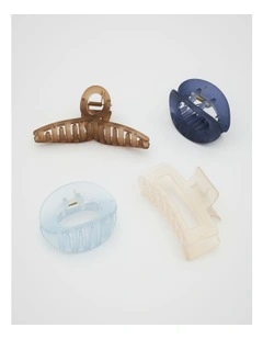 Curved Hair Claw Pack in Pinecone