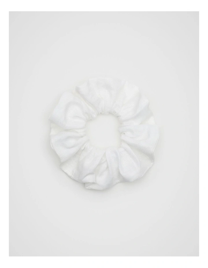 Linen Scrunchie in Whisper White image 1