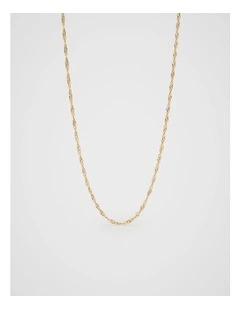 Waterproof Twist Chain Necklace in Gold
