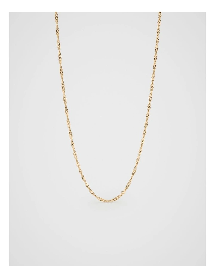 Waterproof Twist Chain Necklace in Gold image 1