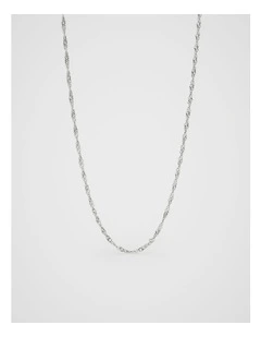 Waterproof Twist Chain Necklace in Silver