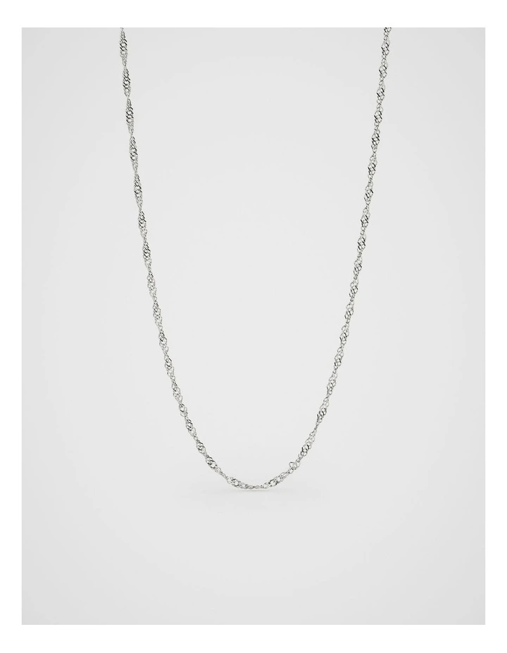 Waterproof Twist Chain Necklace in Silver image 1