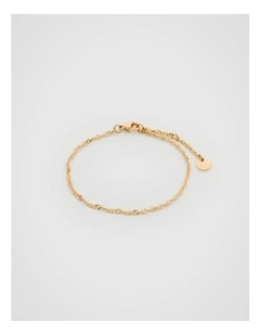 Waterproof Twist Chain Bracelet in Gold