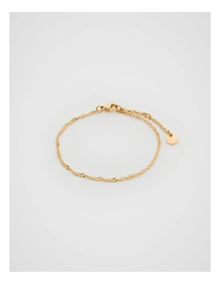 Waterproof Twist Chain Bracelet in Gold image 1