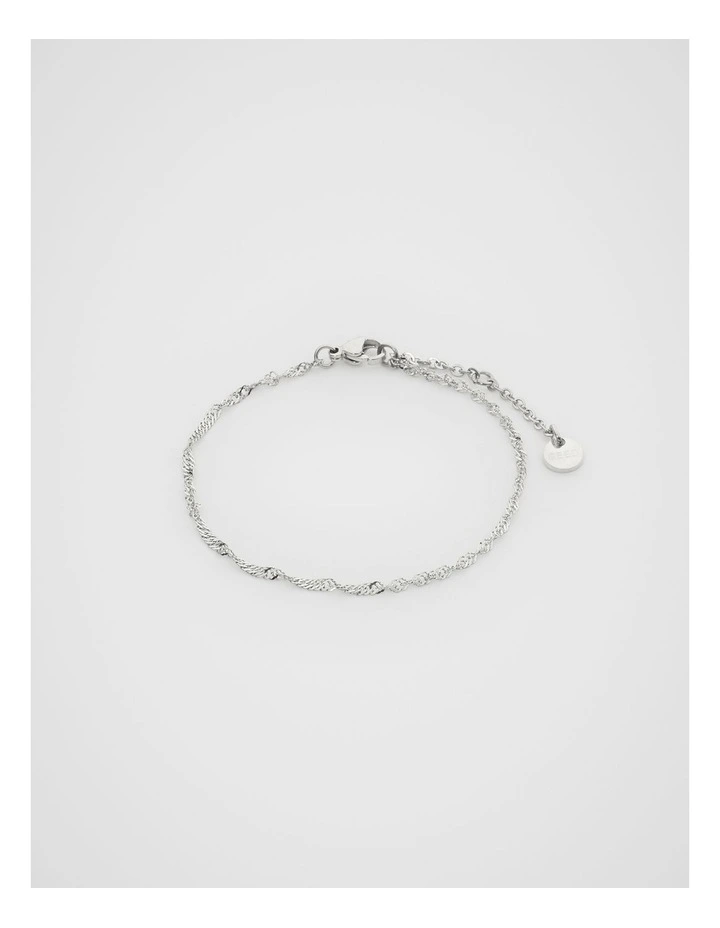 Waterproof Twist Chain Bracelet in Silver image 1