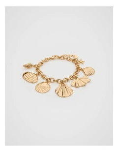 Shell Charms Bracelet in Gold