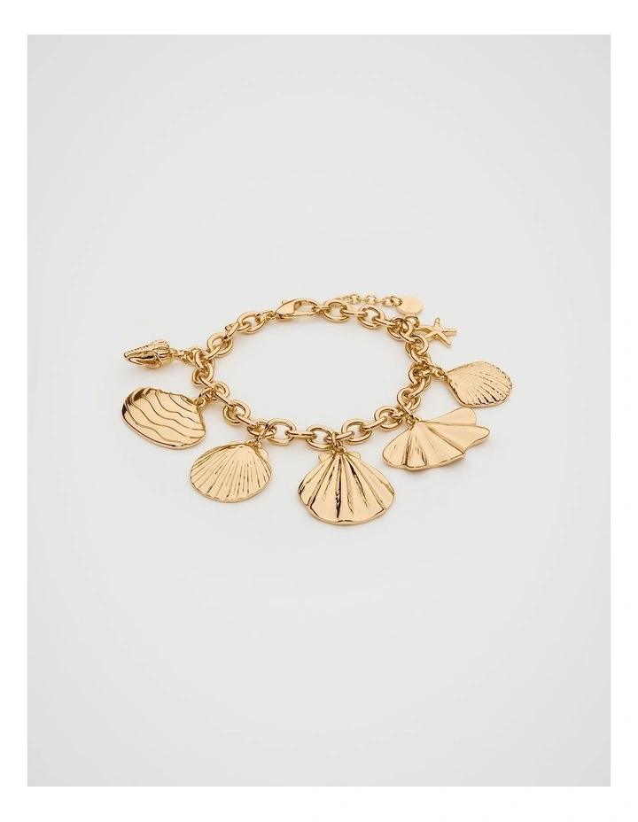 Shell Charms Bracelet in Gold image 1