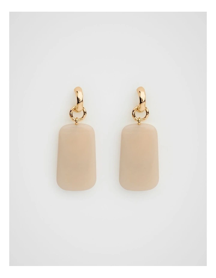 Statement Resin Drop Earring in Apricot image 1
