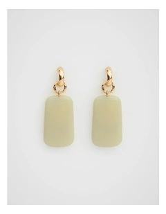 Statement Resin Drop Earring in Shortbread