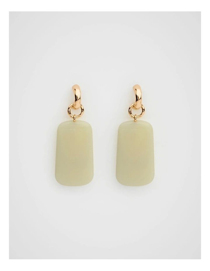 Statement Resin Drop Earring in Shortbread image 1