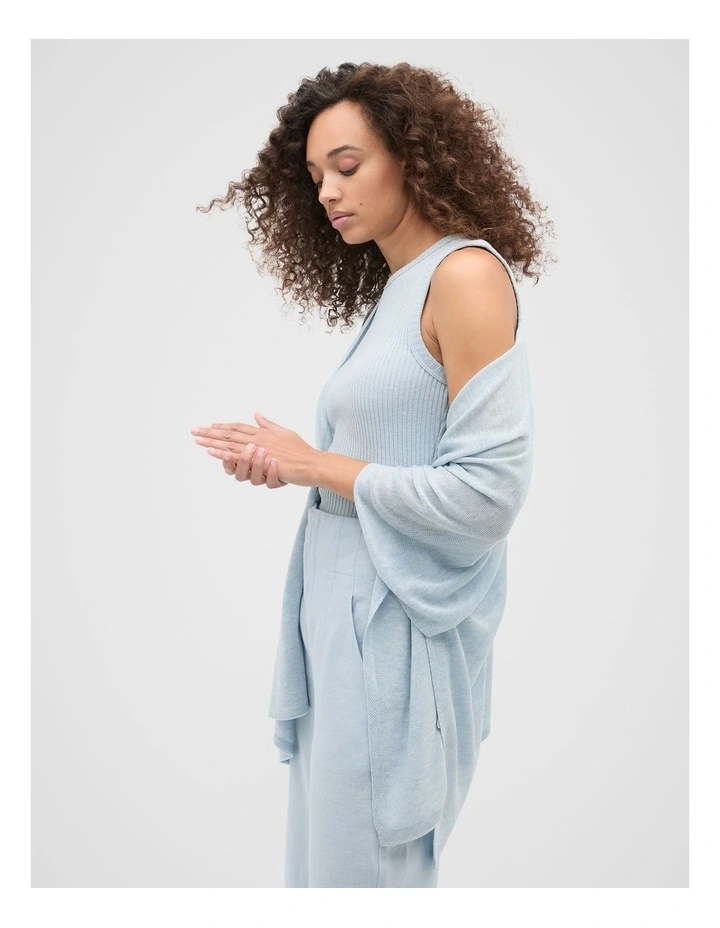 Fine Knit Poncho in Bluebell image 1