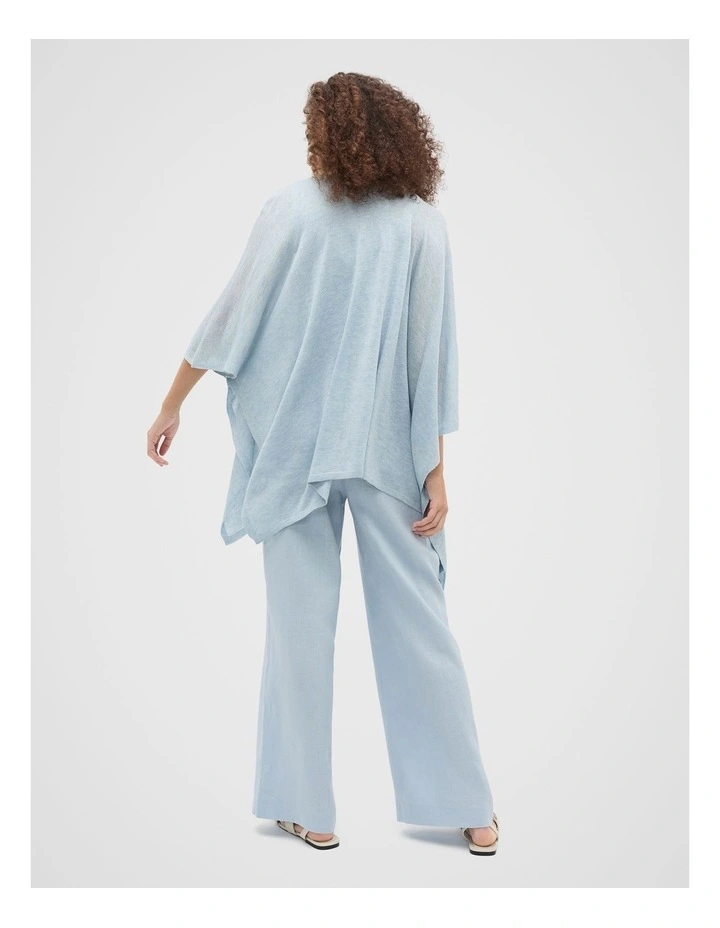 Fine Knit Poncho in Bluebell image 2