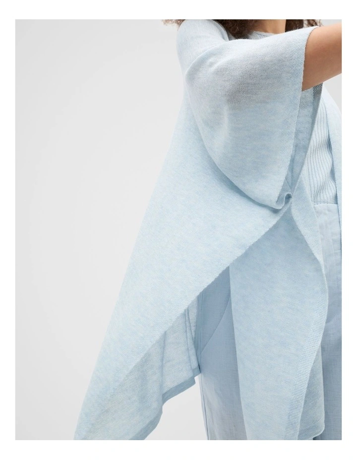 Fine Knit Poncho in Bluebell image 4