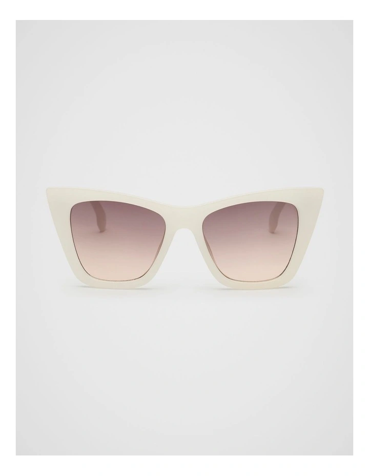 Paola Designer Catseye Sunglasses in Cream image 1