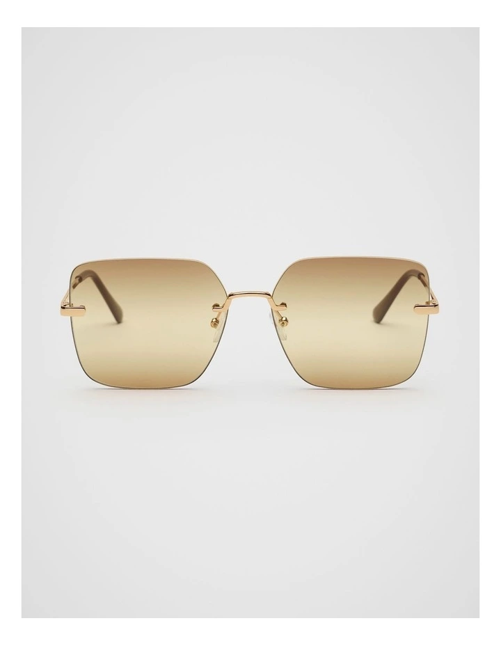 Matea Rectangle Frameless Sunglasses in Pinecone image 1