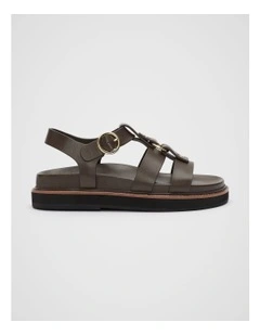 Callie Caged Sandal in Chocolate