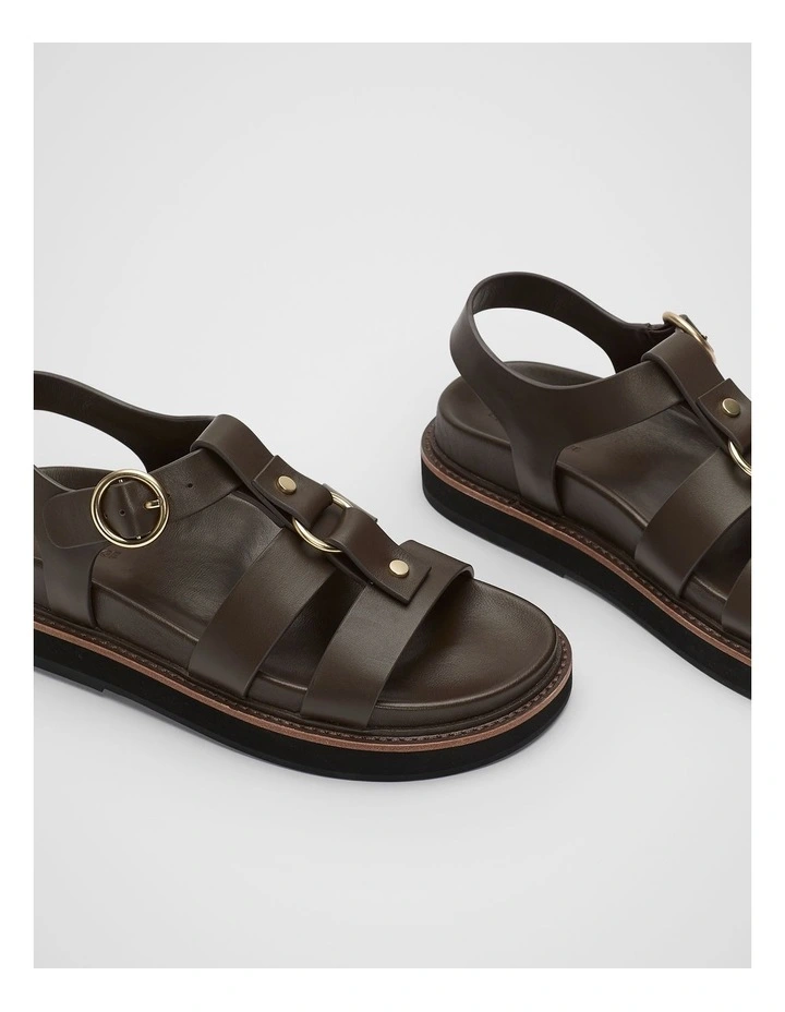 Callie Caged Sandal in Chocolate image 3