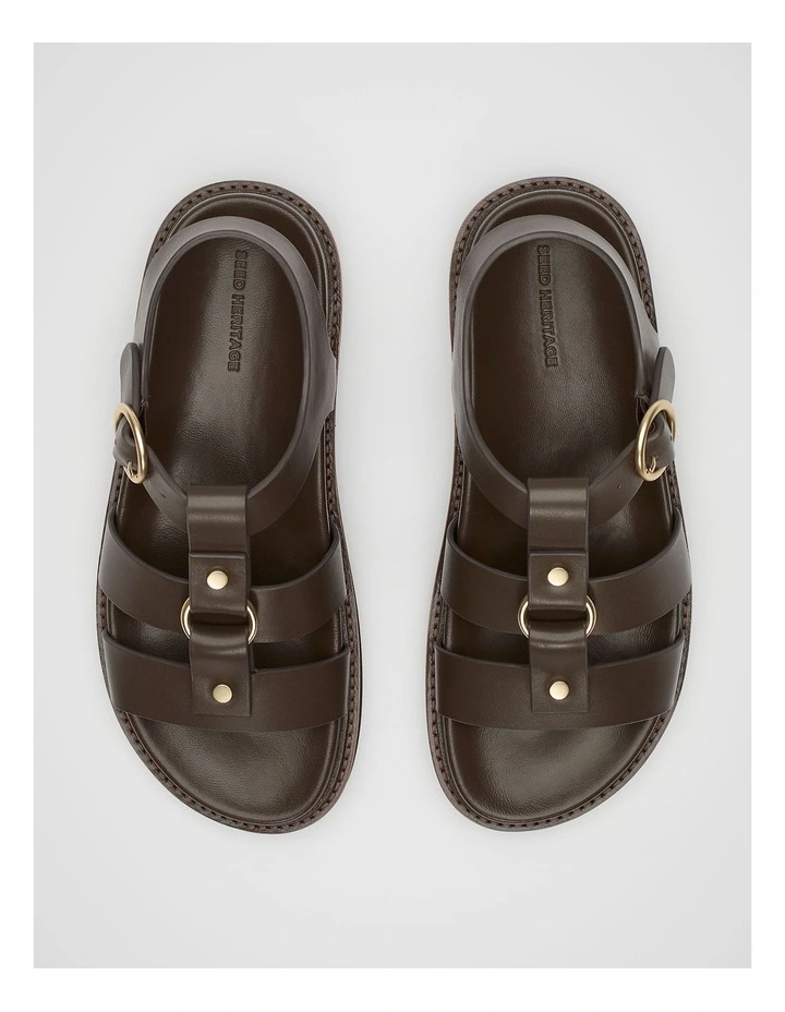 Callie Caged Sandal in Chocolate image 4