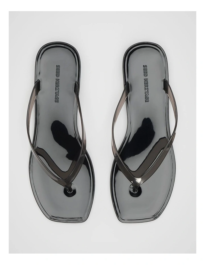 Elle Jelly Flip Flop in Black image 4