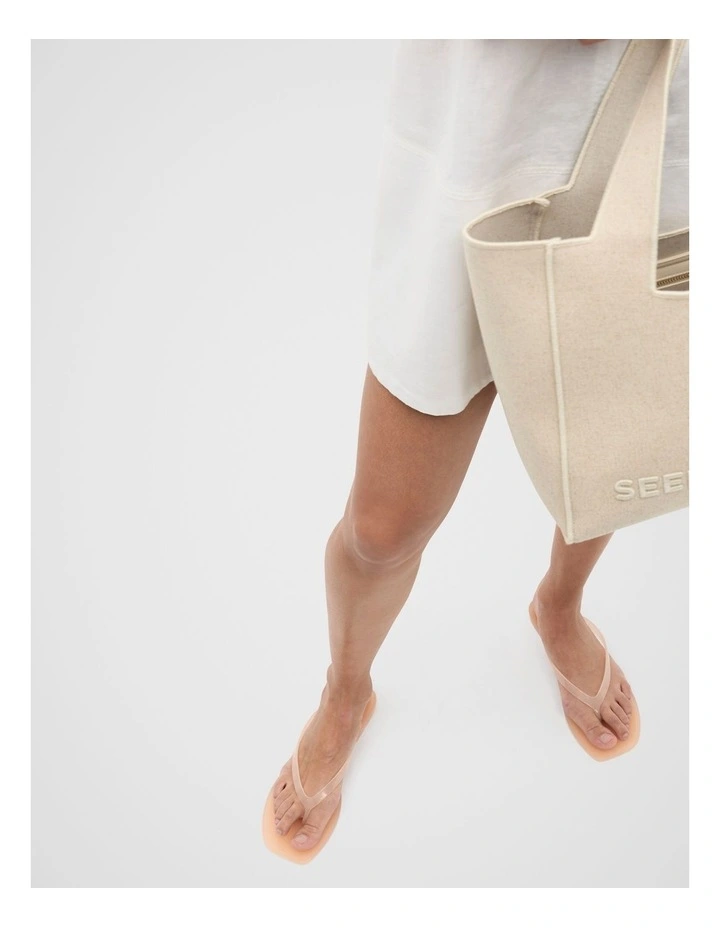 Elle Jelly Flip Flop in Nude image 2