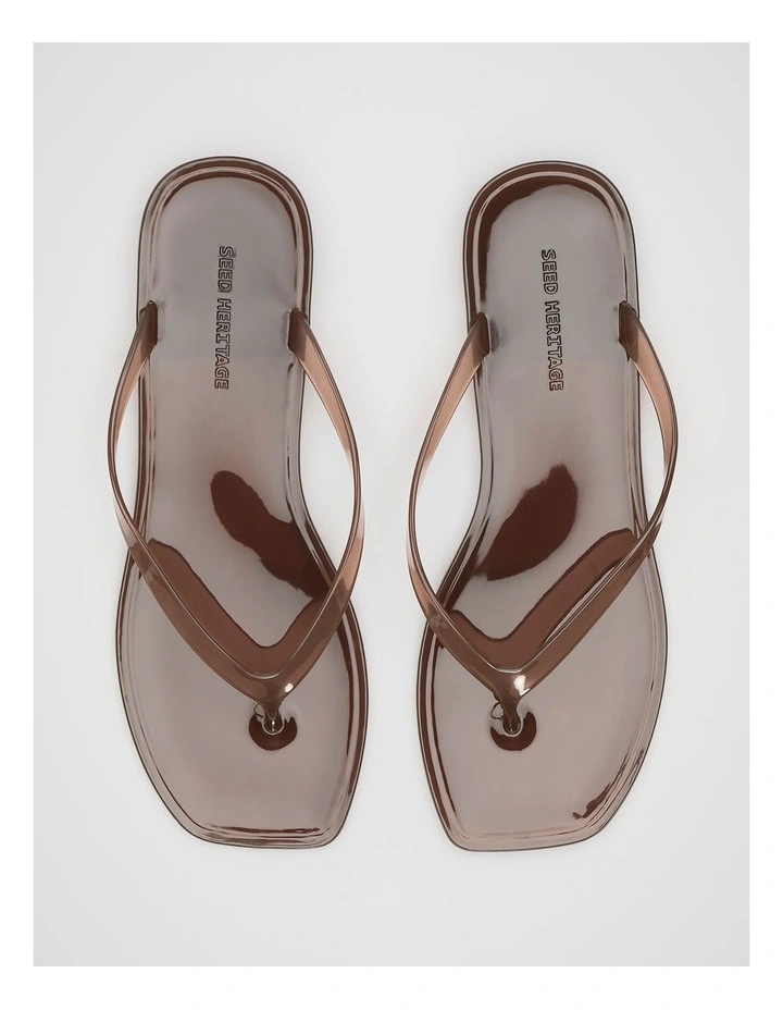 Elle Jelly Flip Flop in Pinecone image 4