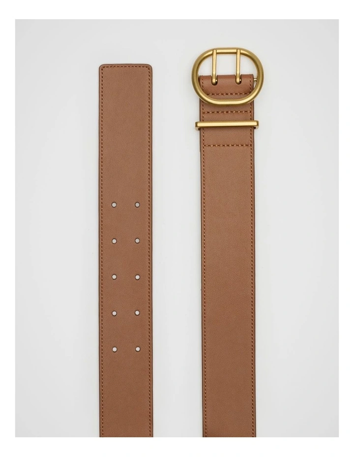 Reese Double Prong Belt in Deep Tan image 3