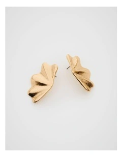 Fan Shell Earring in Gold