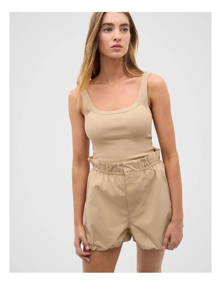 Core Heritage Rib Tank in Iced Latte image 1