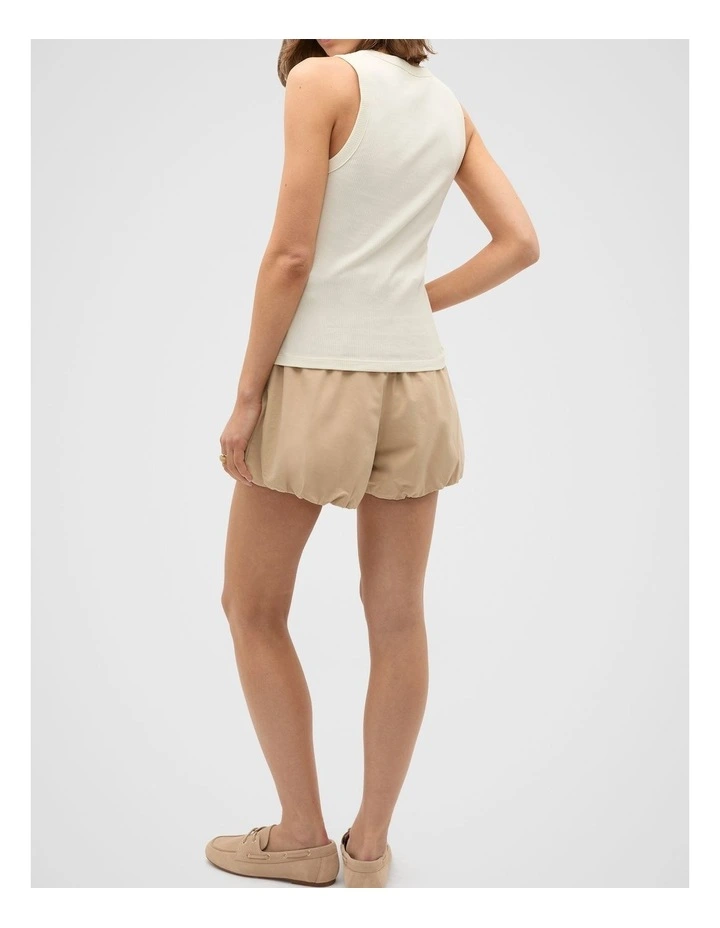 Core Australian Cotton Rib Tank in Buttercream image 2