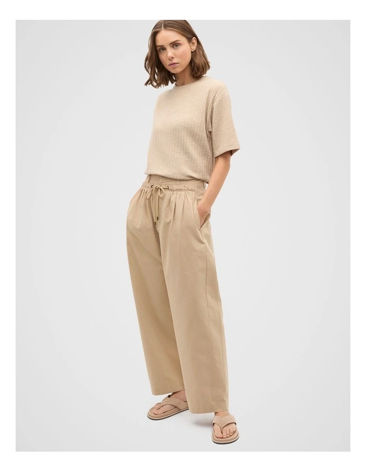 Textured Longline Boxy Tee in Iced Latte Twist image 6